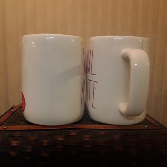 Rae Dunn by Magenta Ceramic Soul Mate Mugs Pair NWOT - Picture 3 of 8